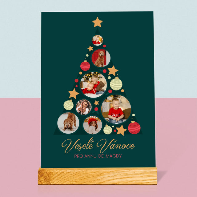 Fotokoláž: Ozdoby Na Stromeček - Tisk Na Akrylovém Skle