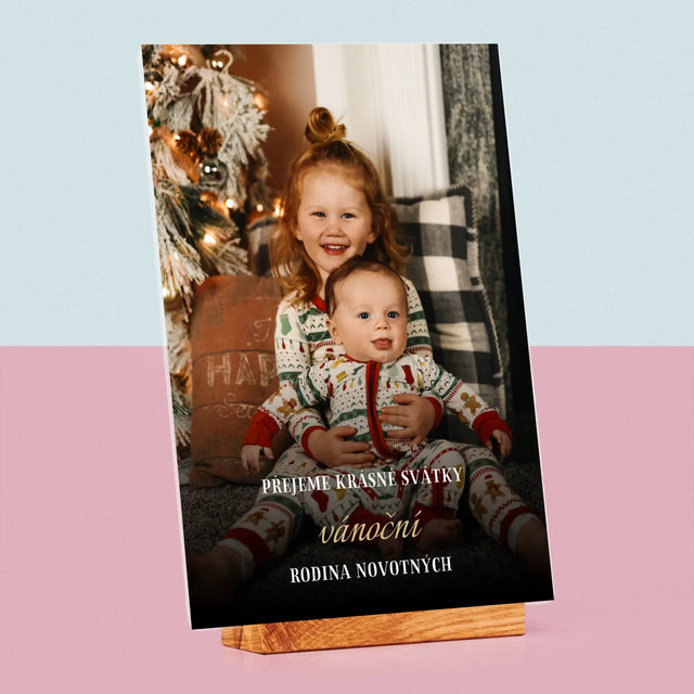 Fotka S Textem: Krásné Vánoce - Tisk Na Akrylovém Skle