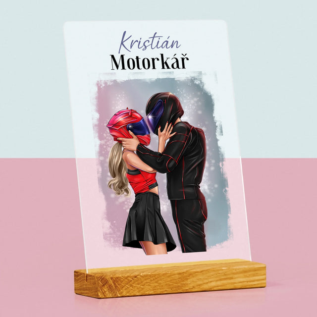 Designér Postav: Motorkář - Tisk Na Akrylovém Skle