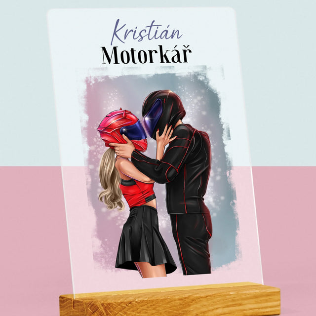 Designér Postav: Motorkář - Tisk Na Akrylovém Skle