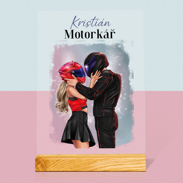 Designér Postav: Motorkář - Tisk Na Akrylovém Skle