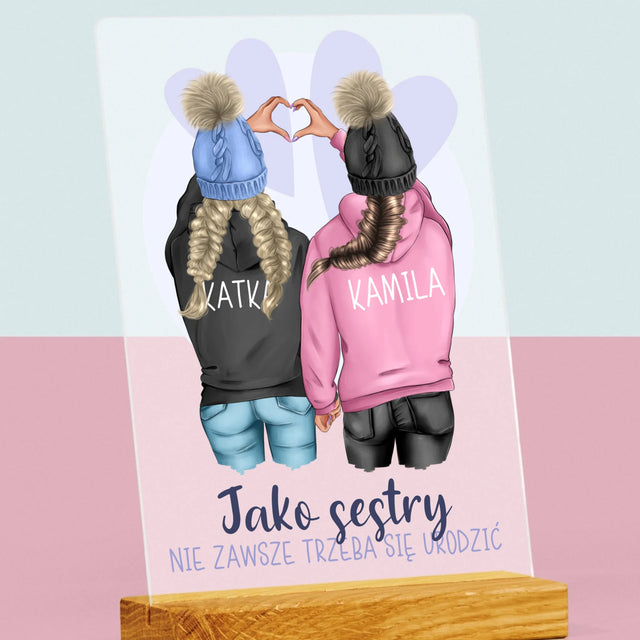 Designér Postav: Zimní Kamarádky - Tisk Na Akrylovém Skle