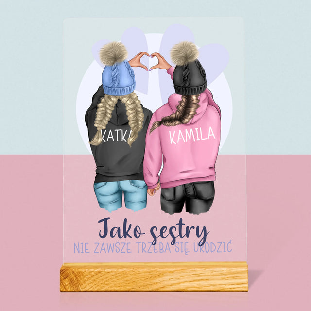 Designér Postav: Zimní Kamarádky - Tisk Na Akrylovém Skle