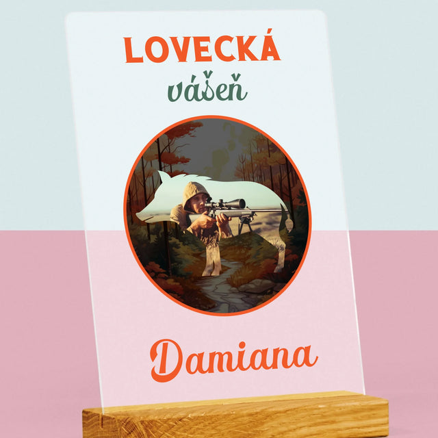 Fotka S Textem: Lovecká Vášeň Damiana - Tisk Na Akrylovém Skle
