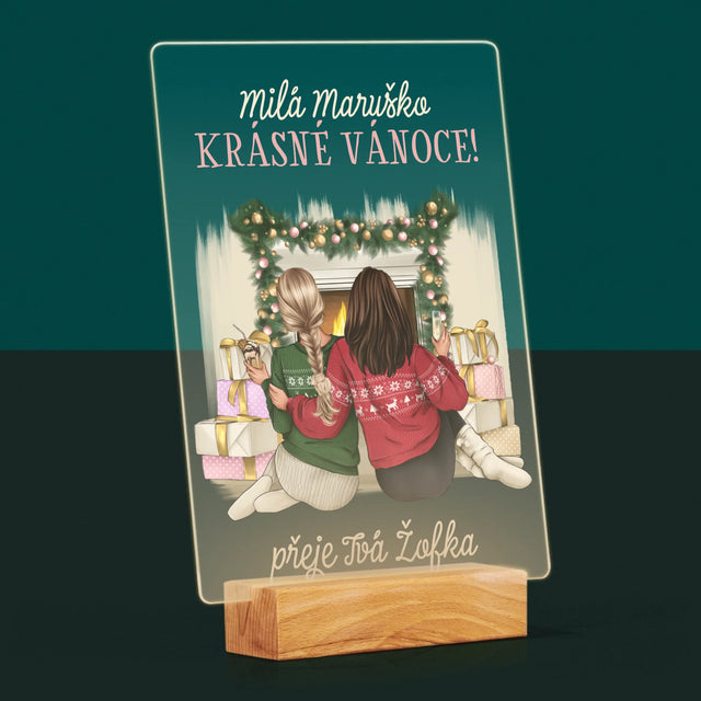 Designér Postav: Vánoční Kamarádky - Tisk Na Akrylovém Skle