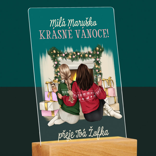 Designér Postav: Vánoční Kamarádky - Tisk Na Akrylovém Skle