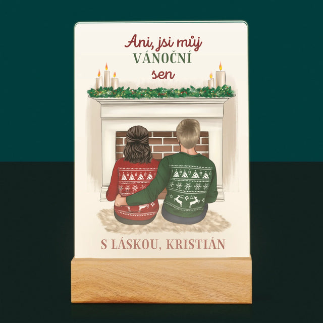 Designér Postav: Vánoční Pár - Tisk Na Akrylovém Skle