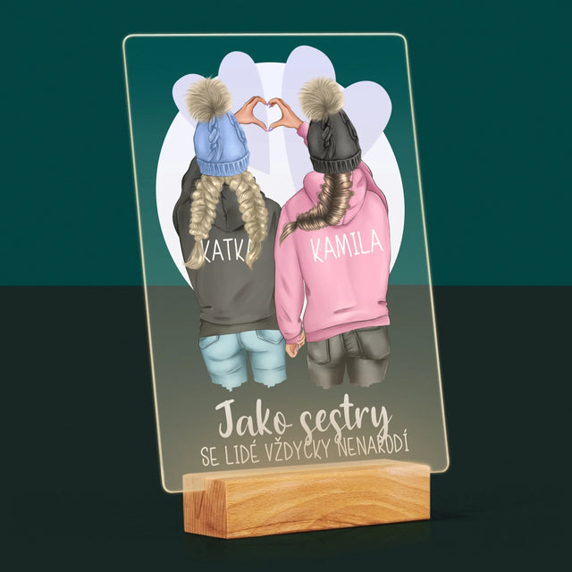 Designér Postav: Zimní Kamarádky - Tisk Na Akrylovém Skle