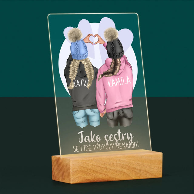 Designér Postav: Zimní Kamarádky - Tisk Na Akrylovém Skle