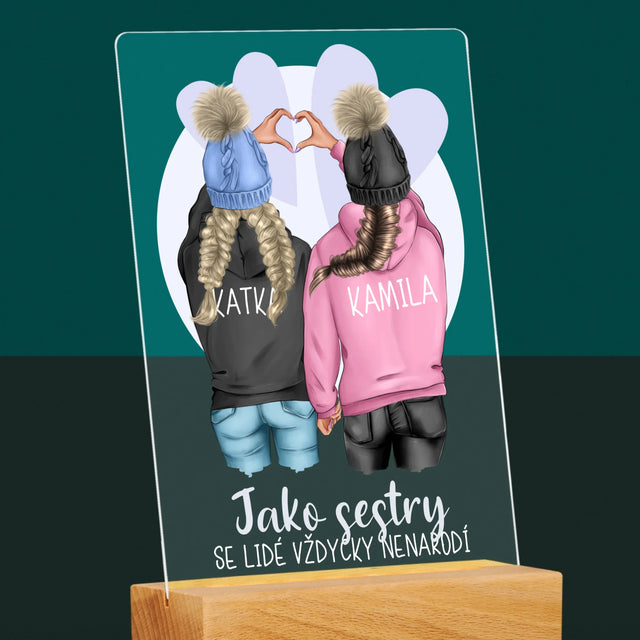 Designér Postav: Zimní Kamarádky - Tisk Na Akrylovém Skle