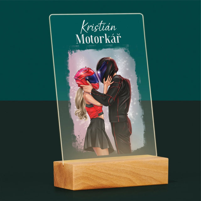 Designér Postav: Motorkář - Tisk Na Akrylovém Skle