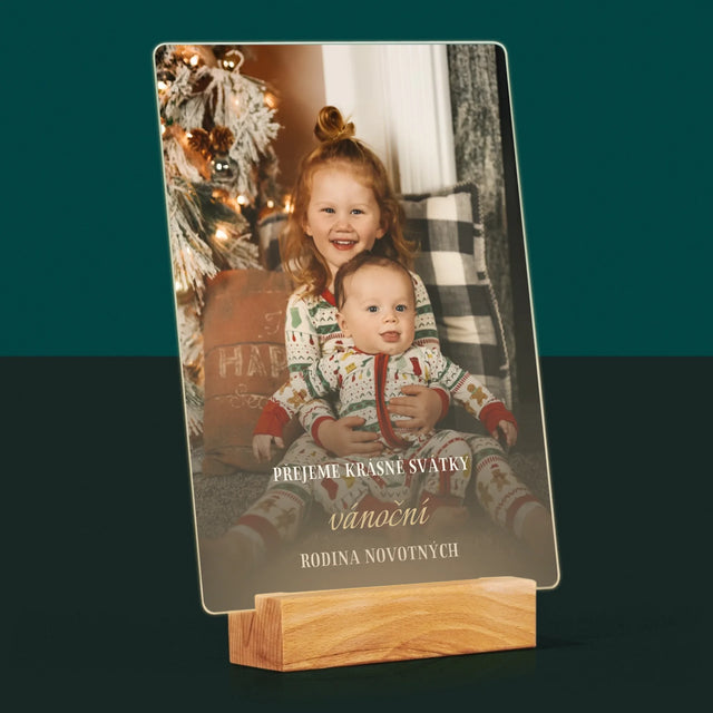 Fotka S Textem: Krásné Vánoce - Tisk Na Akrylovém Skle
