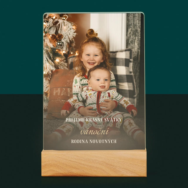 Fotka S Textem: Krásné Vánoce - Tisk Na Akrylovém Skle