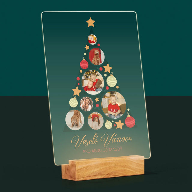 Fotokoláž: Ozdoby Na Stromeček - Tisk Na Akrylovém Skle