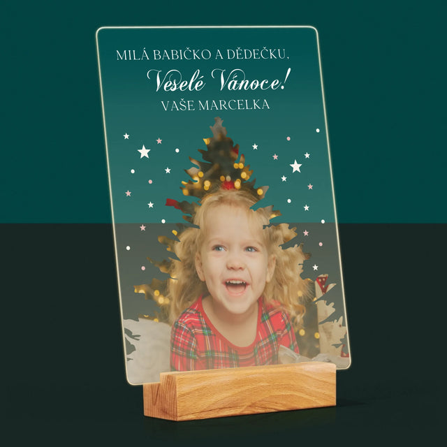 Tvar Z Fotek: Vánoční Stromeček Vánoce - Tisk Na Akrylovém Skle