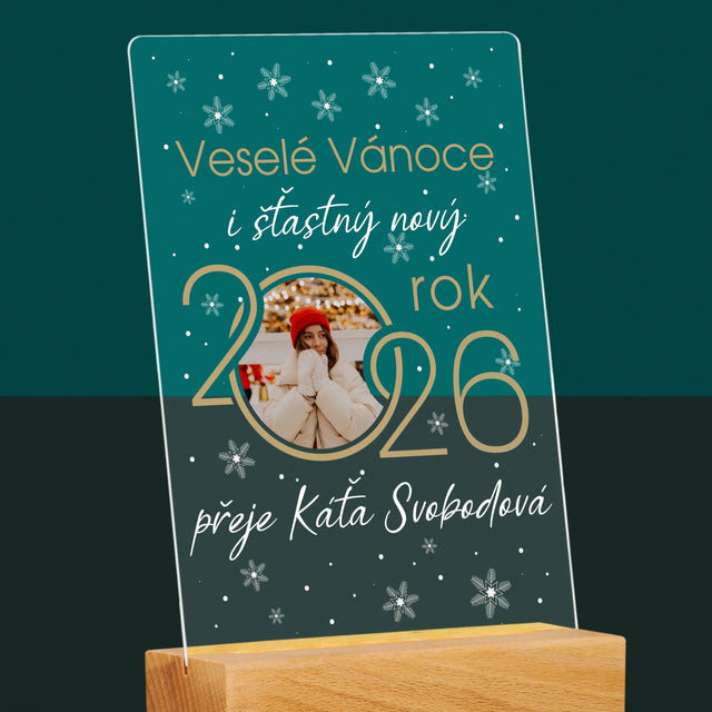 Fotokoláž: Šťastný Nový Rok - Tisk Na Akrylovém Skle