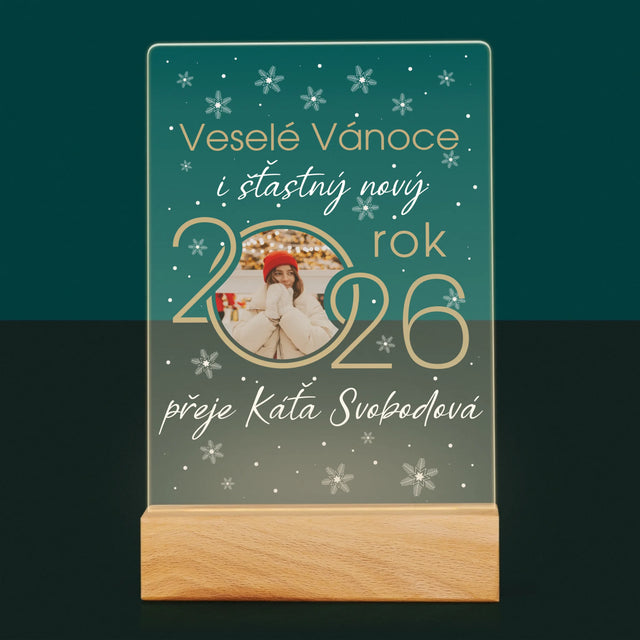 Fotokoláž: Šťastný Nový Rok - Tisk Na Akrylovém Skle