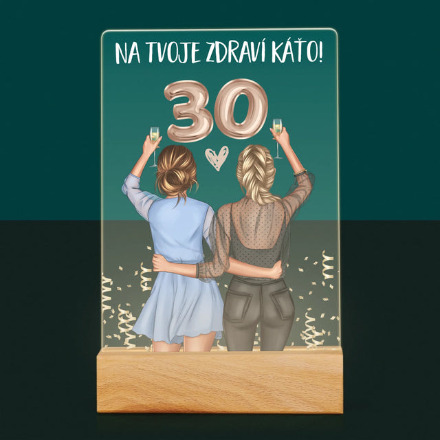 Designér Postav: Na Tvoje Zdraví 30 - Tisk Na Akrylovém Skle