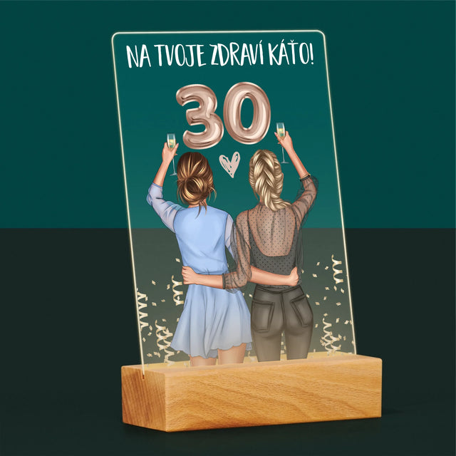 Designér Postav: Na Tvoje Zdraví 30 - Tisk Na Akrylovém Skle