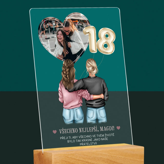Designér Postav: 18. Narozeniny Přítelkyně - Tisk Na Akrylovém Skle