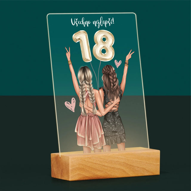 Designér Postav: Přítelkyně Osmnáctiny - Tisk Na Akrylovém Skle