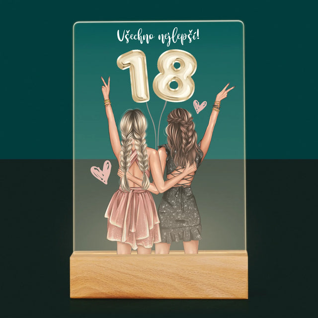Designér Postav: Přítelkyně Osmnáctiny - Tisk Na Akrylovém Skle