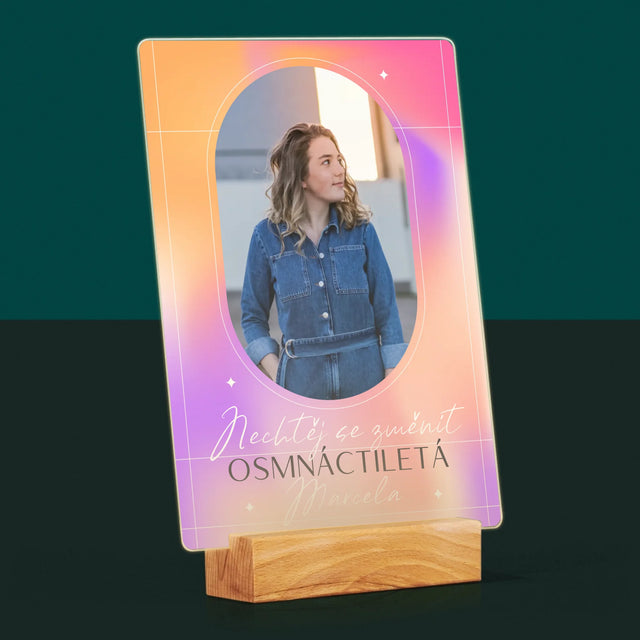 Fotka S Textem: Nechtěj Se Změnit - Tisk Na Akrylovém Skle