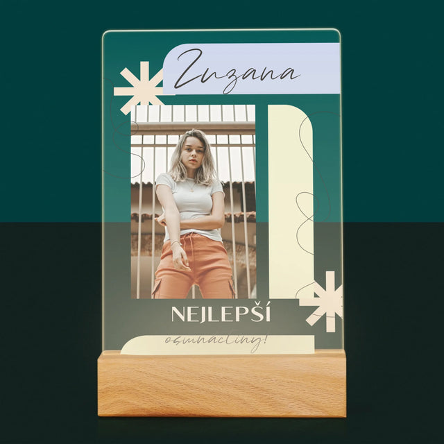 Fotka S Textem: Nejlepší Osmnáctiny - Tisk Na Akrylovém Skle