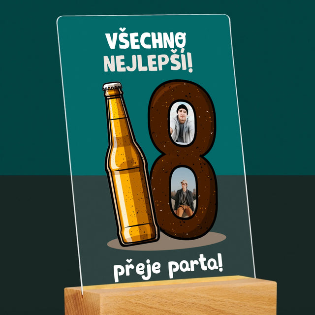 Fotokoláž: 18 Pivo - Tisk Na Akrylovém Skle