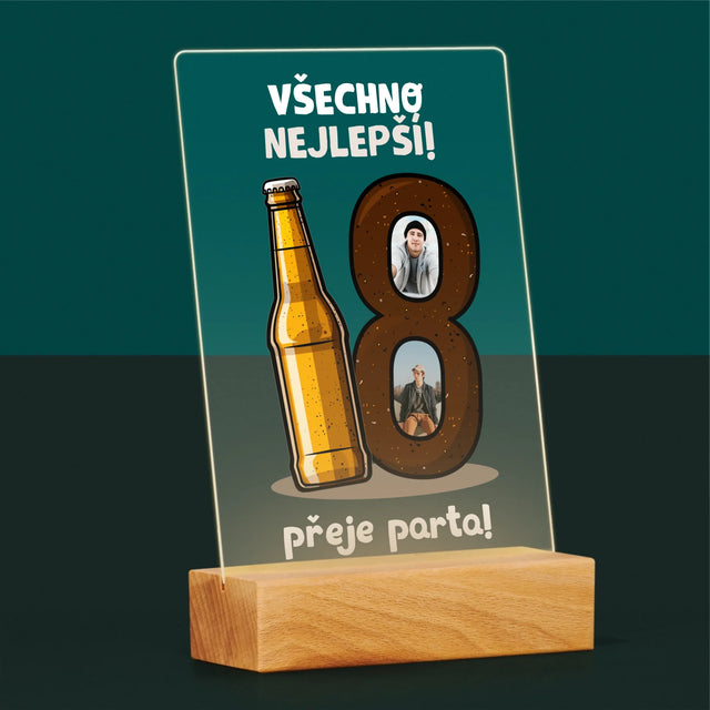 Fotokoláž: 18 Pivo - Tisk Na Akrylovém Skle