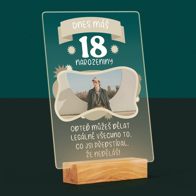 Fotka S Textem: Legální Narozeniny - Tisk Na Akrylovém Skle