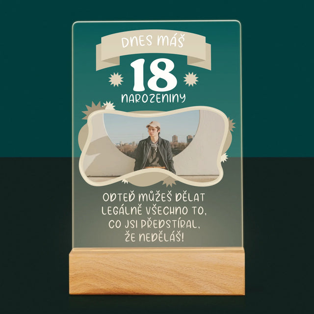 Fotka S Textem: Legální Narozeniny - Tisk Na Akrylovém Skle