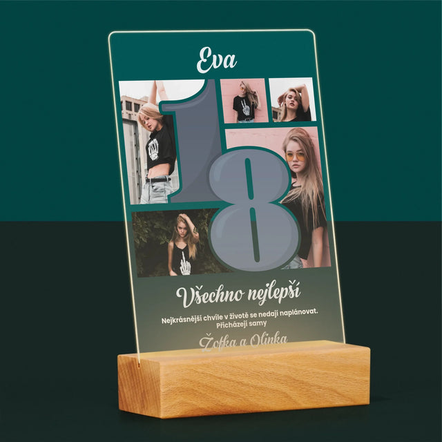 Fotokoláž: 18 Nejkrásnější Chvíle - Tisk Na Akrylovém Skle