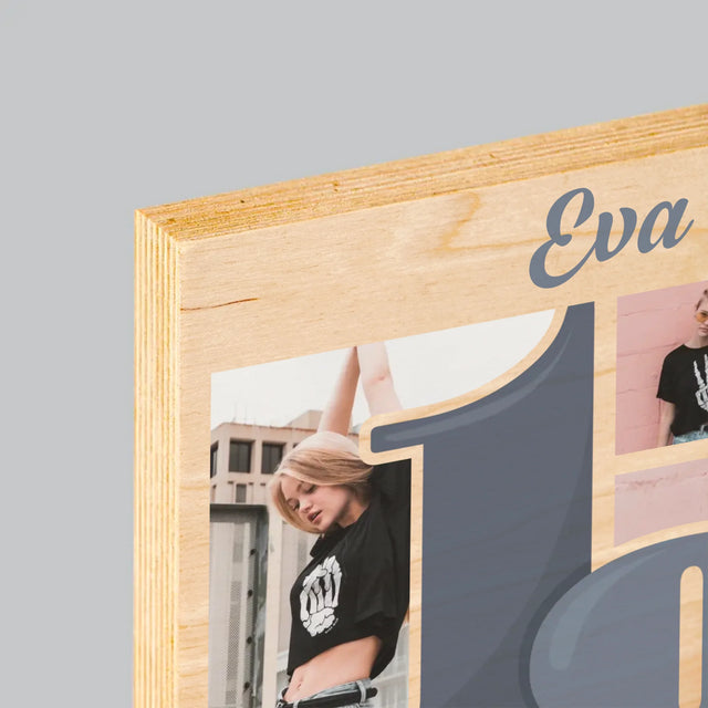 Fotokoláž: 18 Nejkrásnější Chvíle - Tisk Na Dřevo