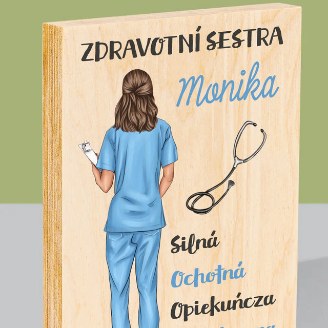 Designér Postav: Vlastnosti Zdravotní Sestry - Tisk Na Dřevo