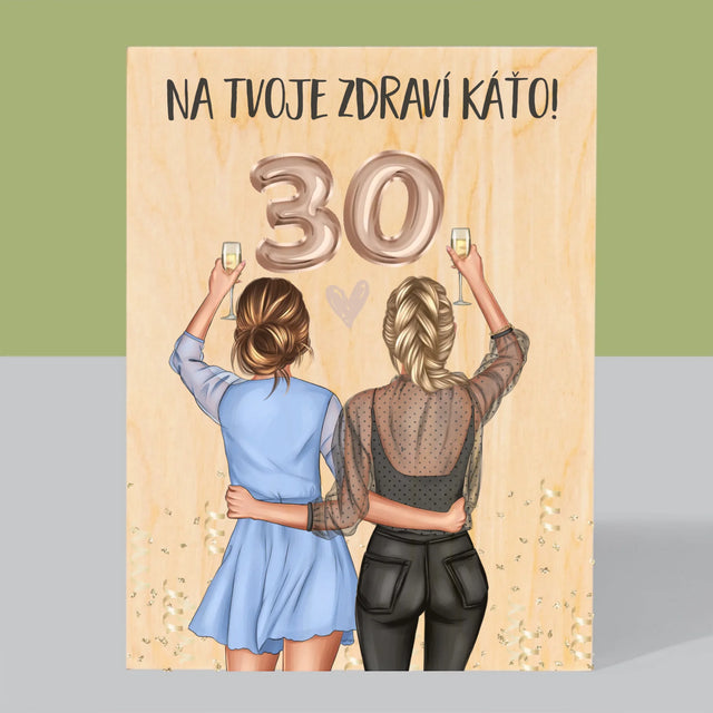Designér Postav: Na Tvoje Zdraví 30 - Tisk Na Dřevo