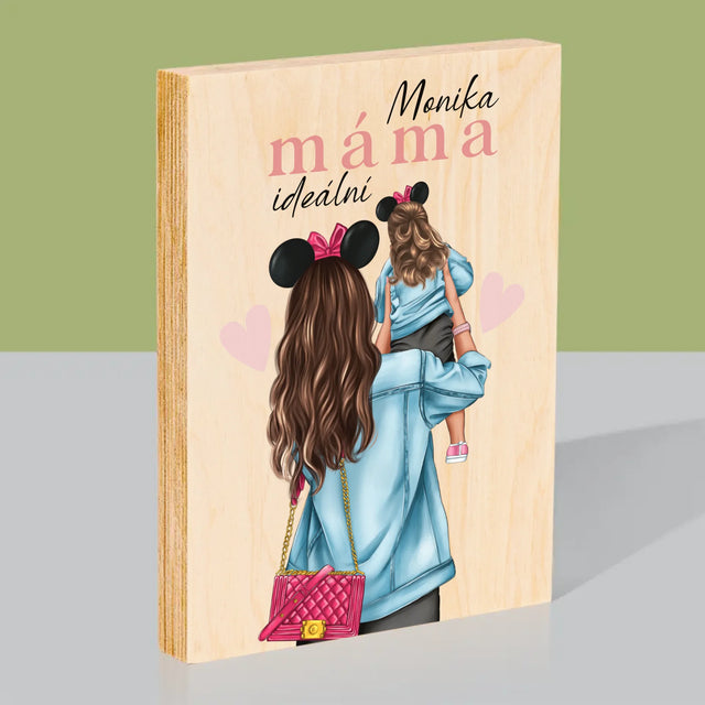 Designér Postav: Ideální Máma - Tisk Na Dřevo