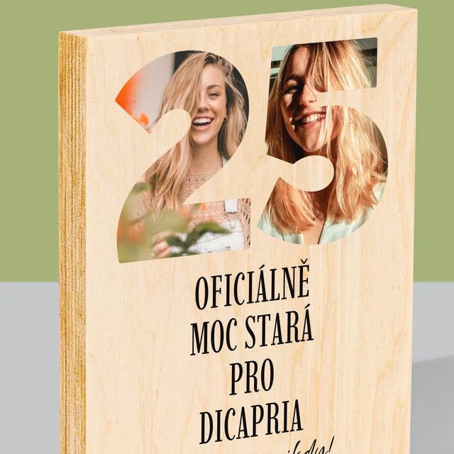 Slovo Z Fotek: Moc Stará Pro Dicapria - Tisk Na Dřevo