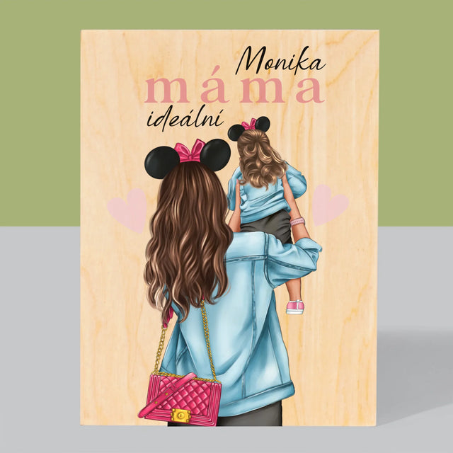 Designér Postav: Ideální Máma - Tisk Na Dřevo