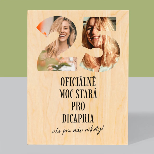 Slovo Z Fotek: Moc Stará Pro Dicapria - Tisk Na Dřevo