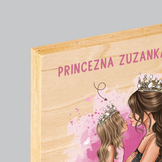 Designér Postav: Maminčina Princezna - Tisk Na Dřevo