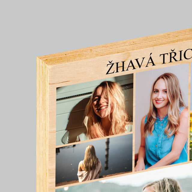 Fotokoláž: Žhavá Třicítka - Tisk Na Dřevo