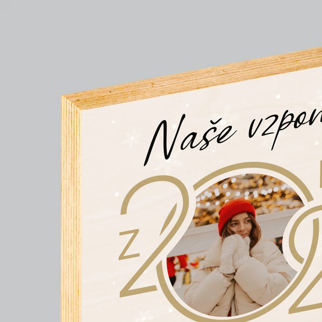 Fotokoláž: Naše Vzpomínky Z Roku - Tisk Na Dřevo
