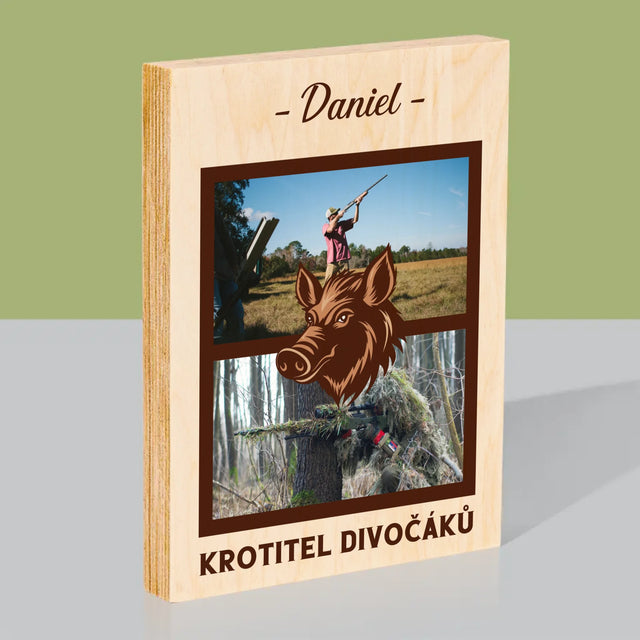 Fotokoláž: Krotitel Divočáků - Tisk Na Dřevo