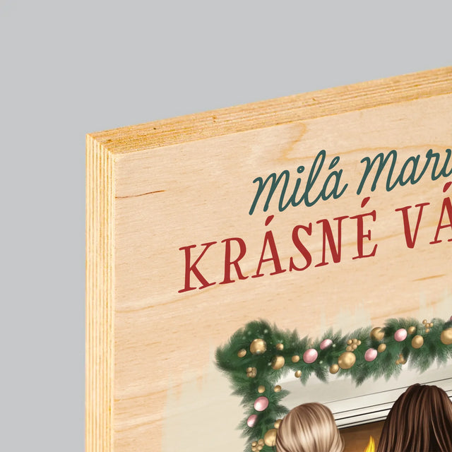 Designér Postav: Vánoční Kamarádky - Tisk Na Dřevo
