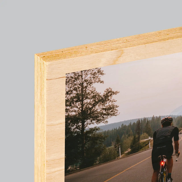 Fotka S Textem: Cyklista Definice - Tisk Na Dřevo