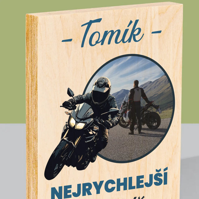 Fotka S Textem: Nejrychlejší Ve Městě - Tisk Na Dřevo