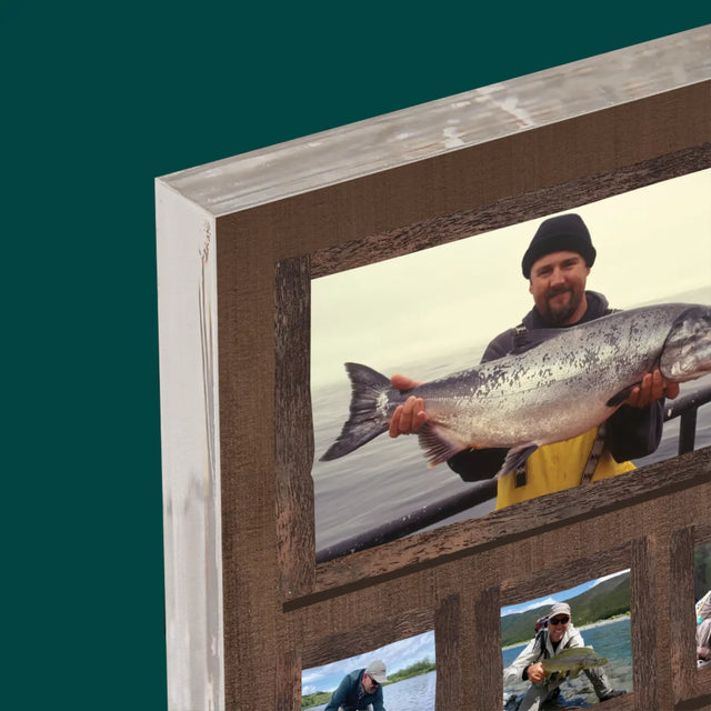Fotokoláž: Rybaření - Akrylový Blok