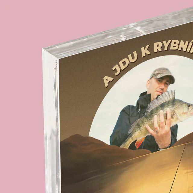 Fotka S Textem: A Jdu K Rybníku - Akrylový Blok