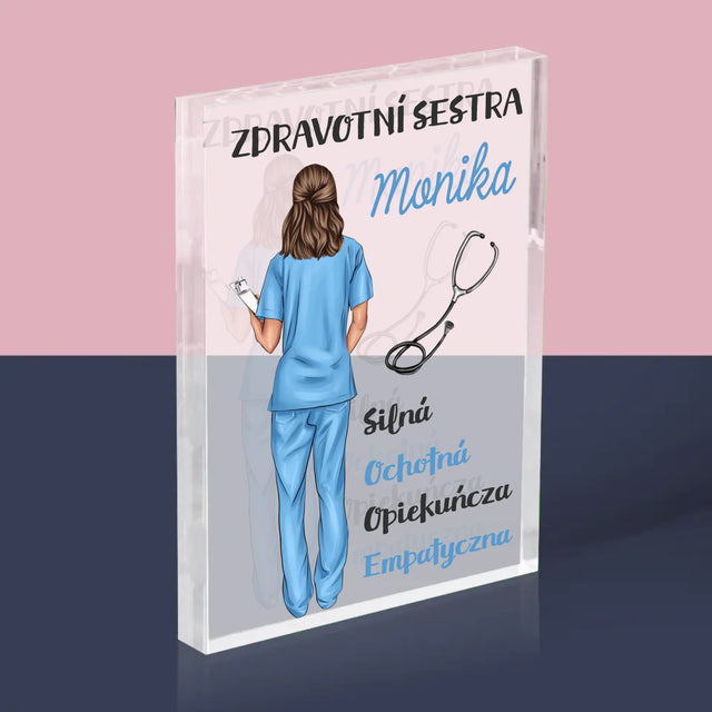 Designér Postav: Vlastnosti Zdravotní Sestry - Akrylový Blok